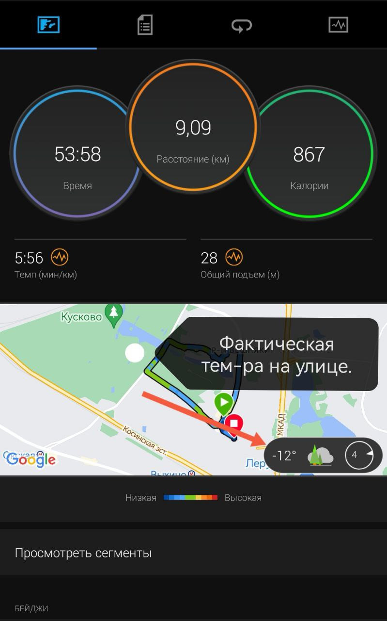 Встроенный термометр и виджет температуры в часах Garmin | Пикабу