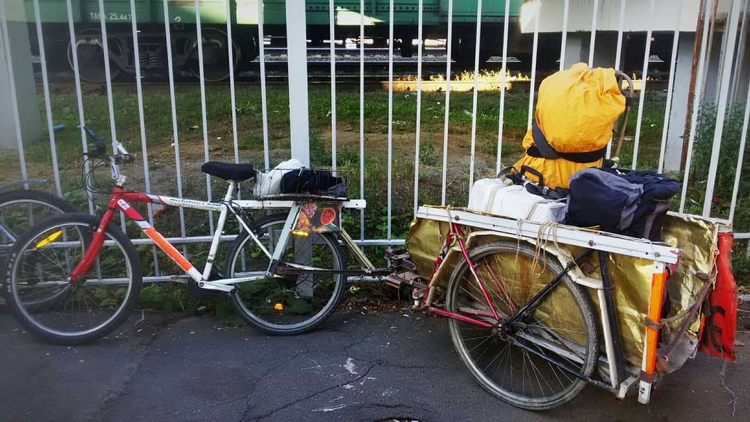 Самодельный велоприцеп для перевозки длинномерных грузов | Пикабу