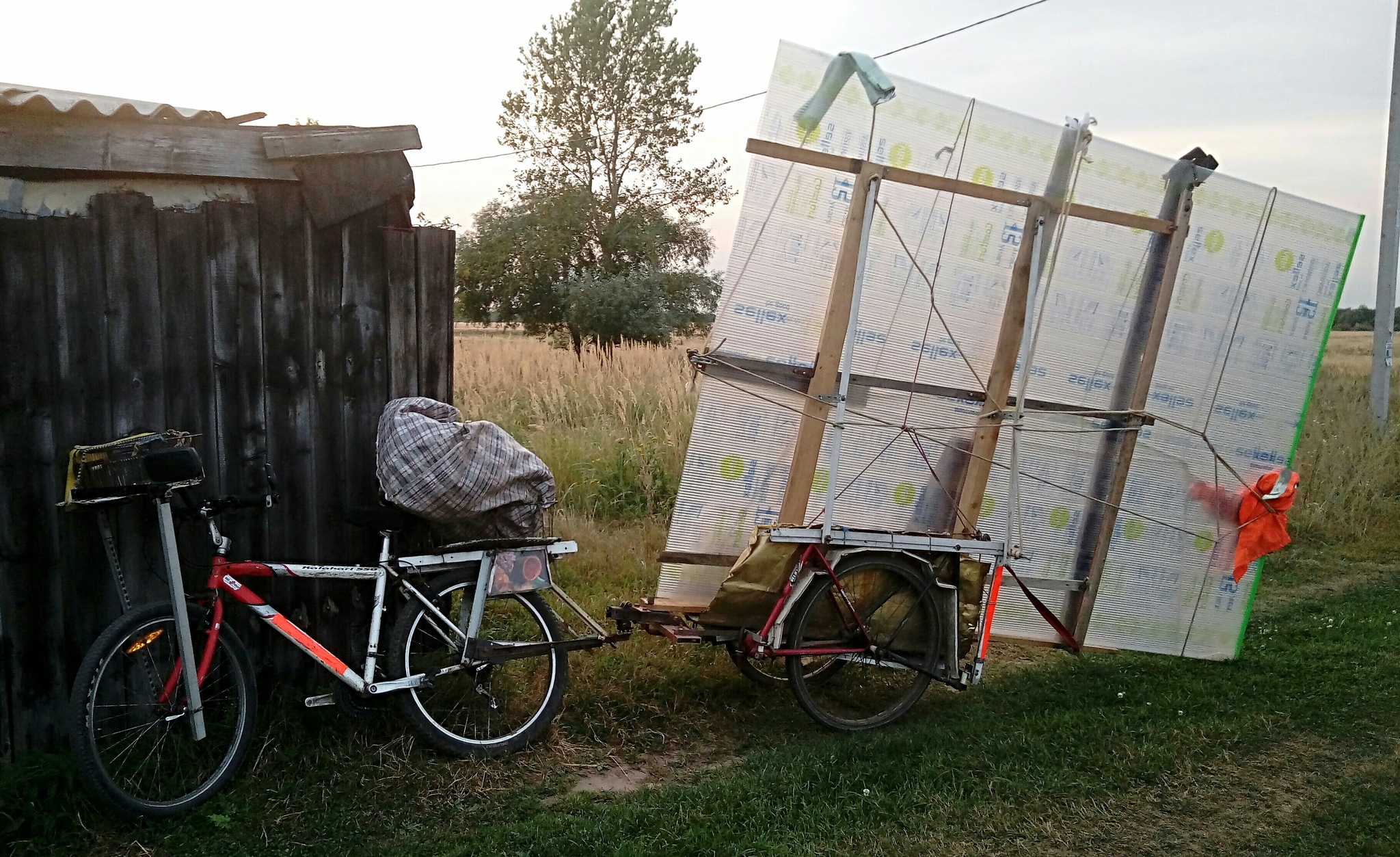 Самодельный велоприцеп для перевозки длинномерных грузов | Пикабу