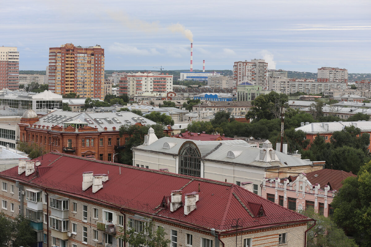 Благовещенск с высоты 10 этажа | Пикабу
