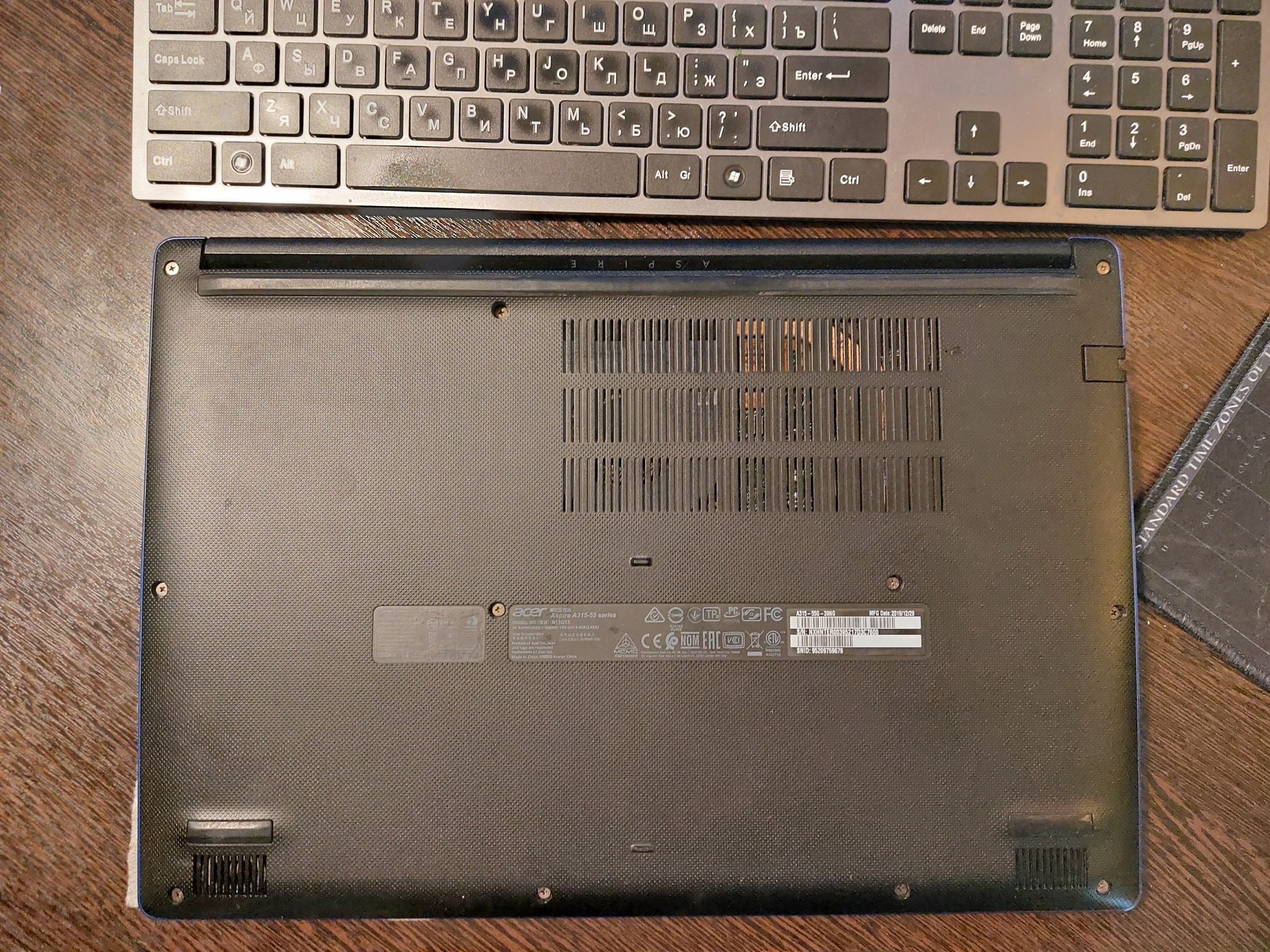 Чистка ноутбука Acer от пыли с заменой термопасты в Минске