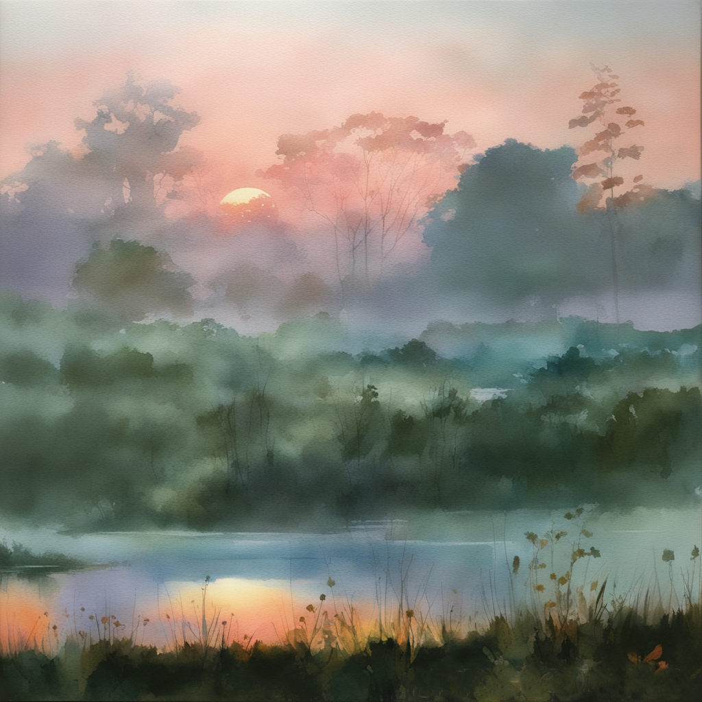 Туман на рассвете | Пикабу