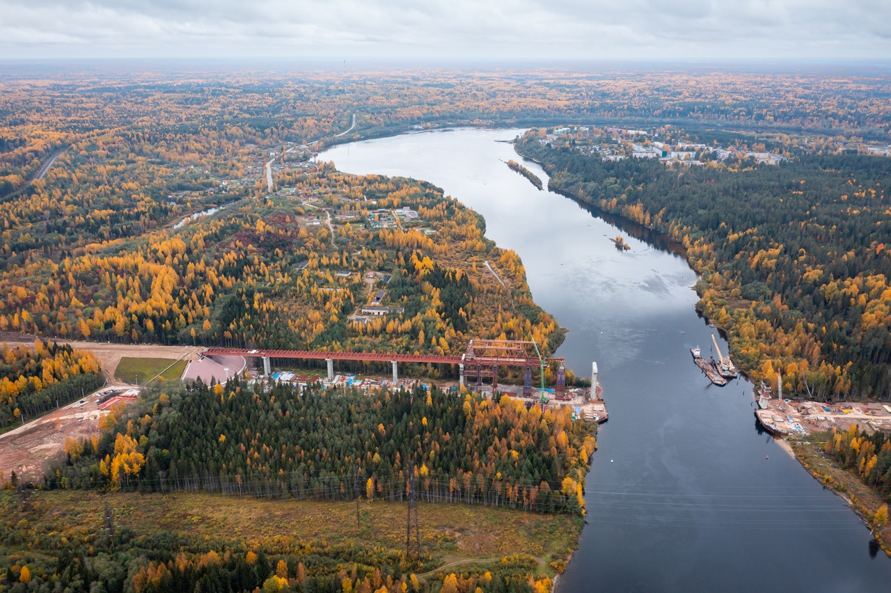 Запустили новый мост за 4,5 млрд руб. в Подпорожье Ленинградской области.  Ждали 50 лет. Построили за три года | Пикабу