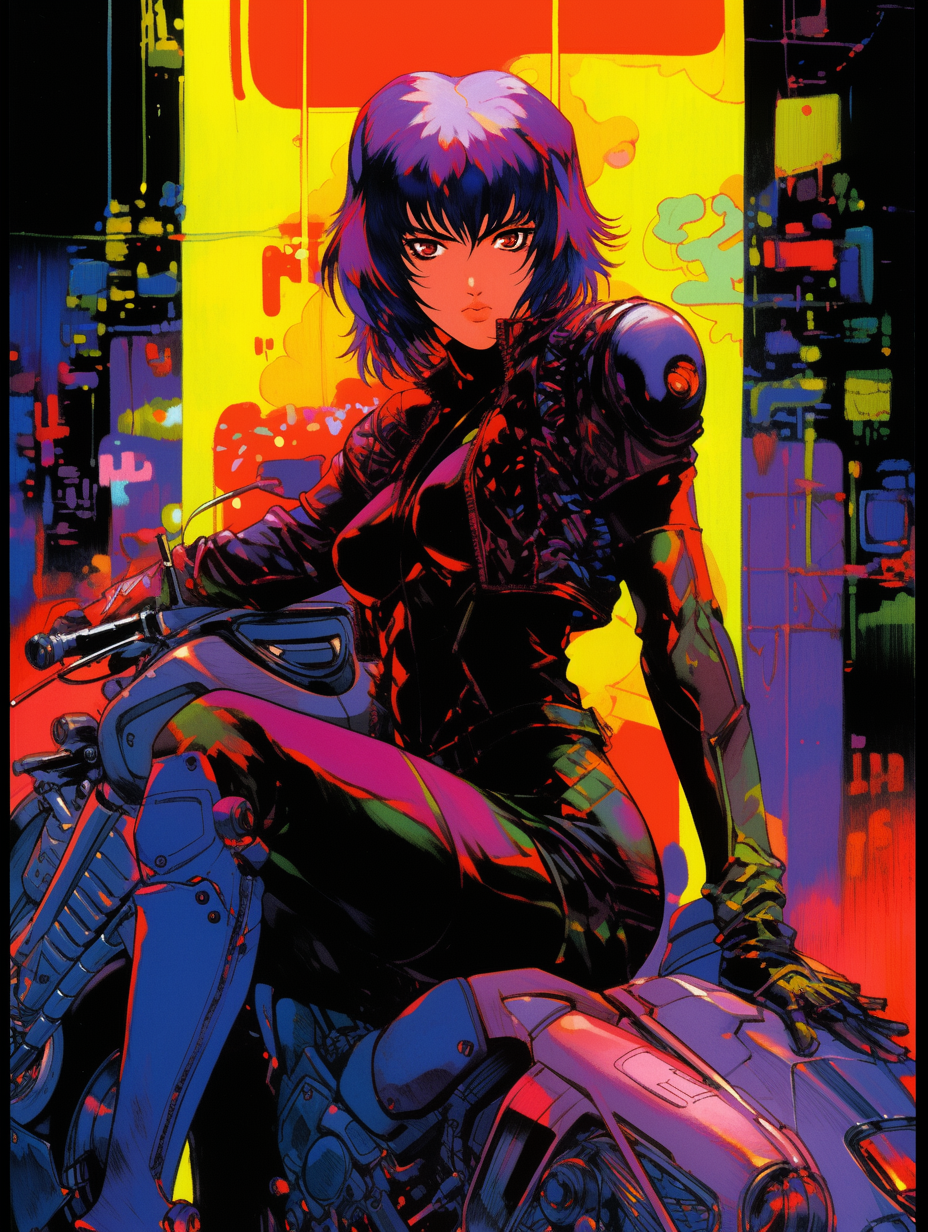 Kusanagi Motoko, серия артов, Niji | Пикабу