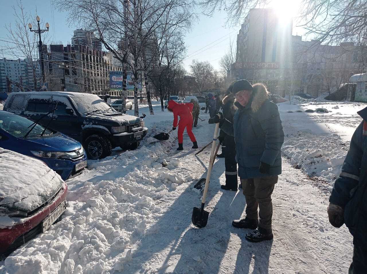 Что сегодня происходит в Хабаровске на улице | Пикабу