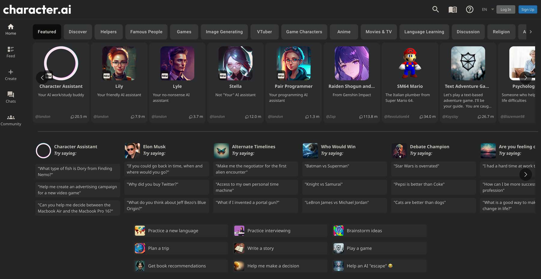 Character AI: Иммерсивные чат-боты для обучения и творчества | Пикабу