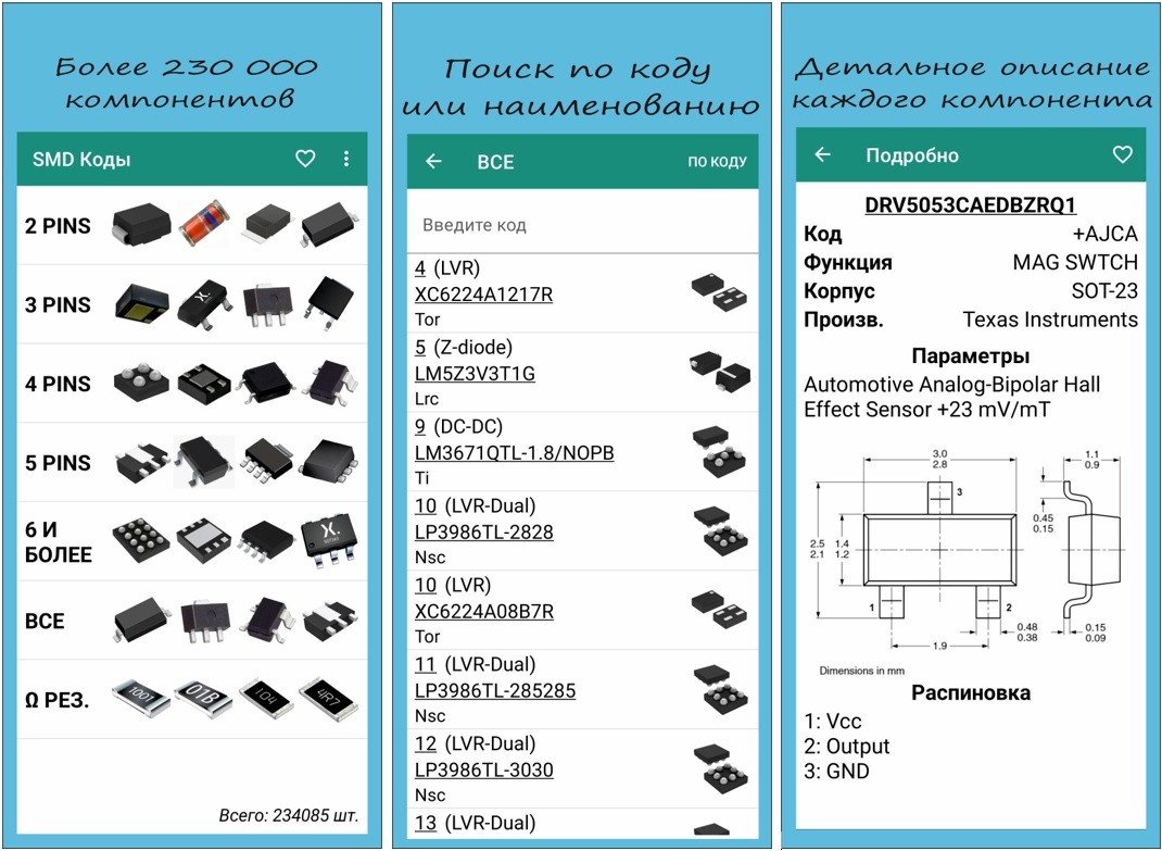 Помощник в опознании радиоэлементов. Приложение для andriod | Пикабу