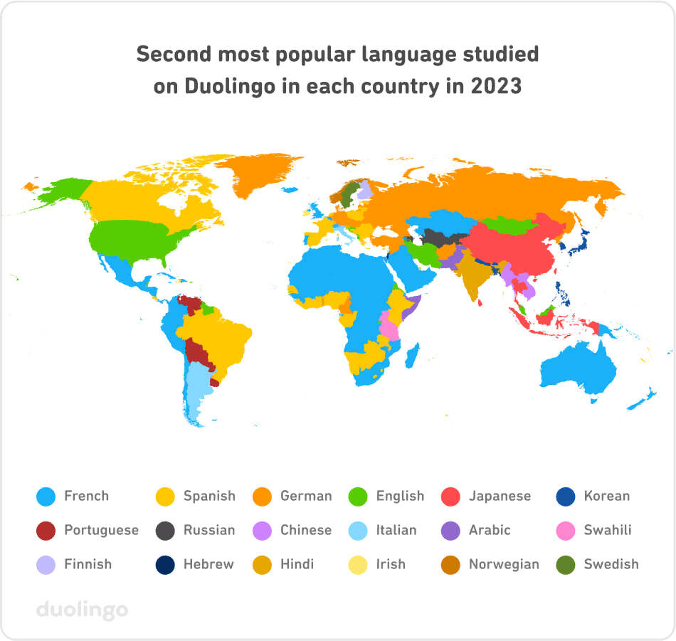 Какие языки учат больше всего в мире? | Пикабу