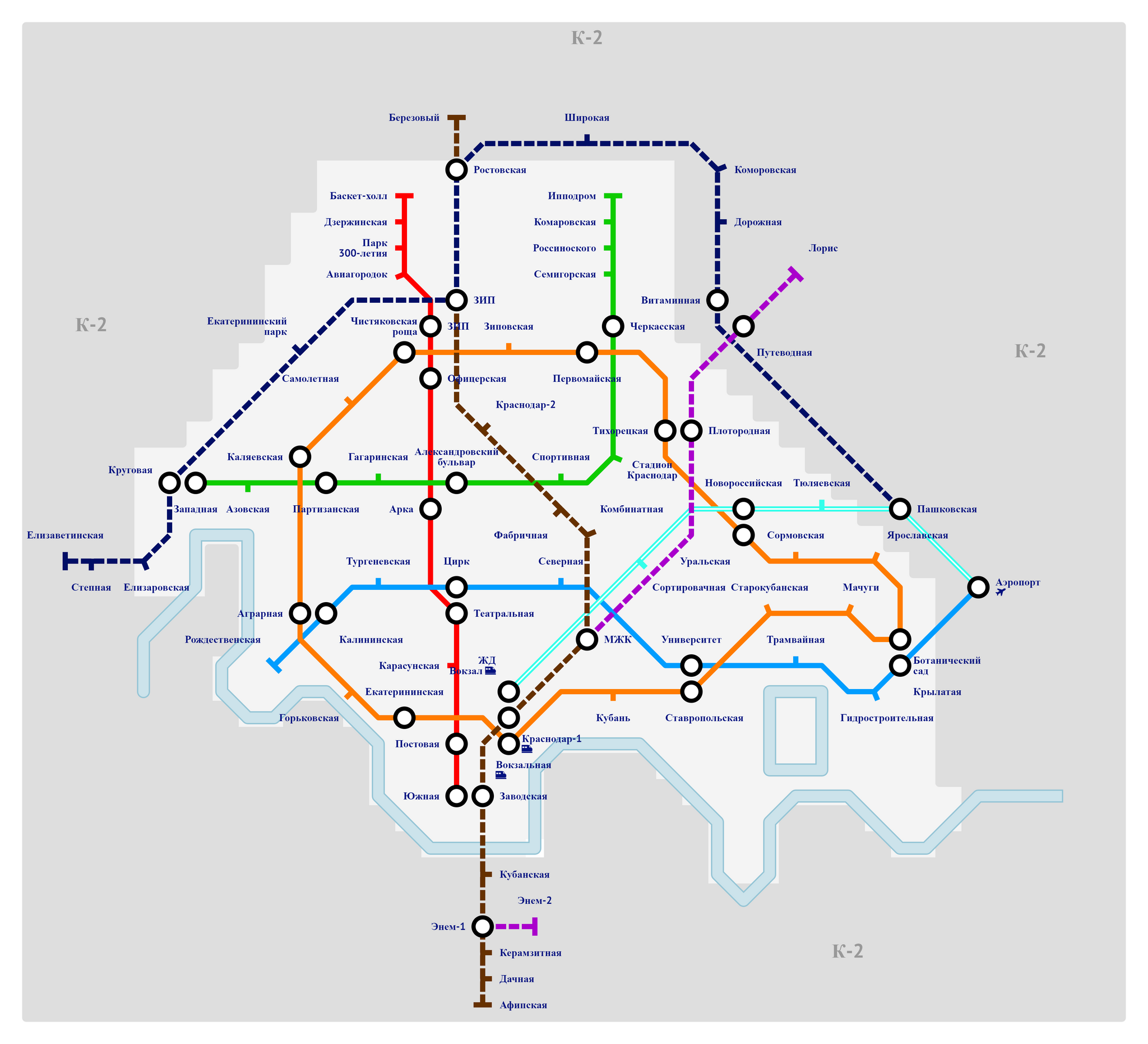 Краснодарское метро. Новая схема | Пикабу