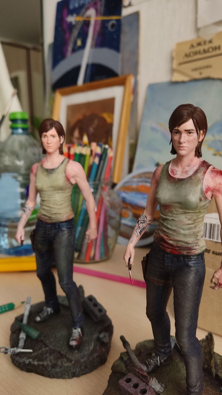 Роспись фигурки Элли из "Last of Us" | Пикабу
