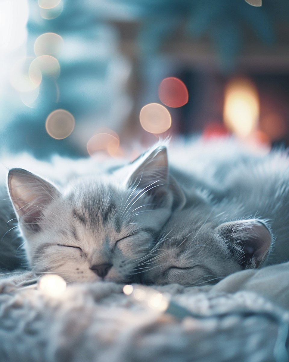 Зимние котики | Пикабу