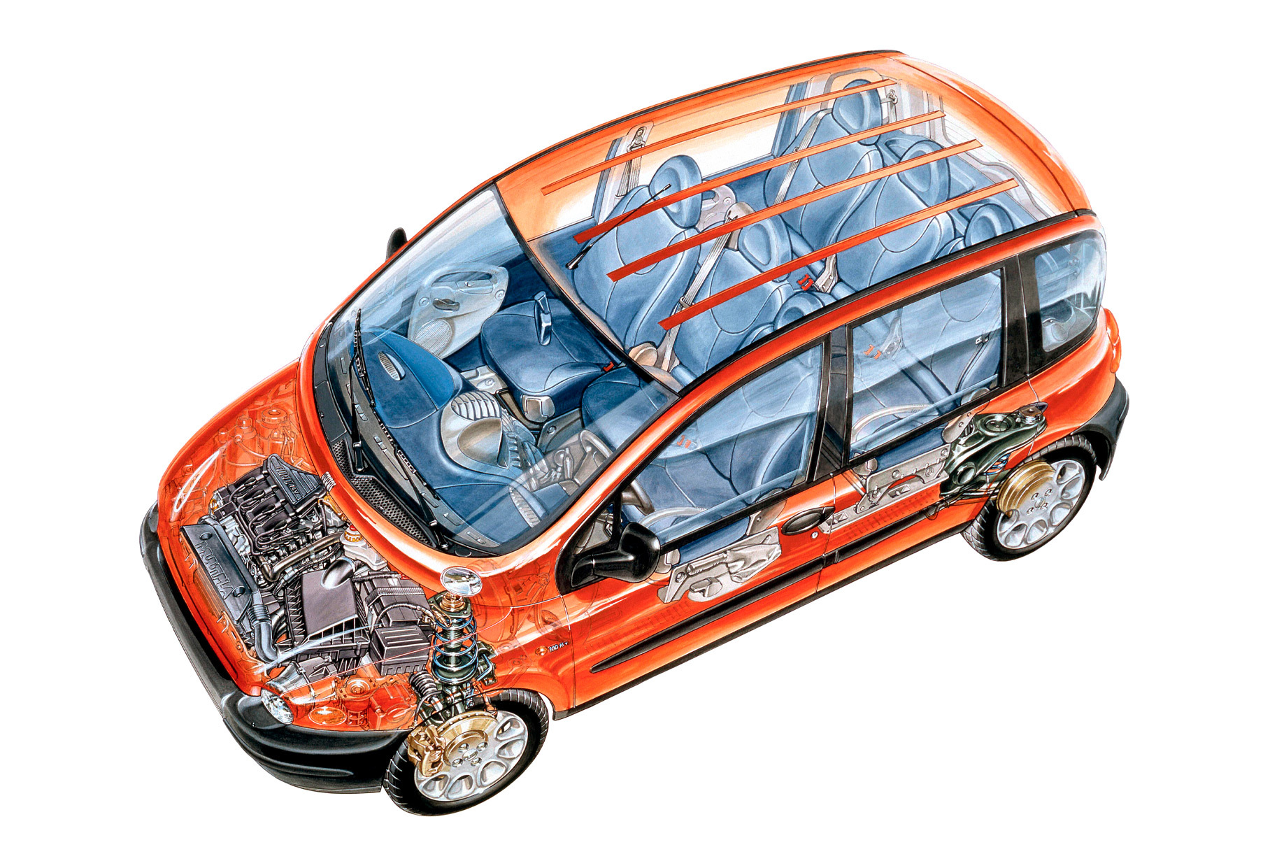 Могли, но не сумели: FIAT Multipla. Не ту машину назвали «Пикассо» | Пикабу