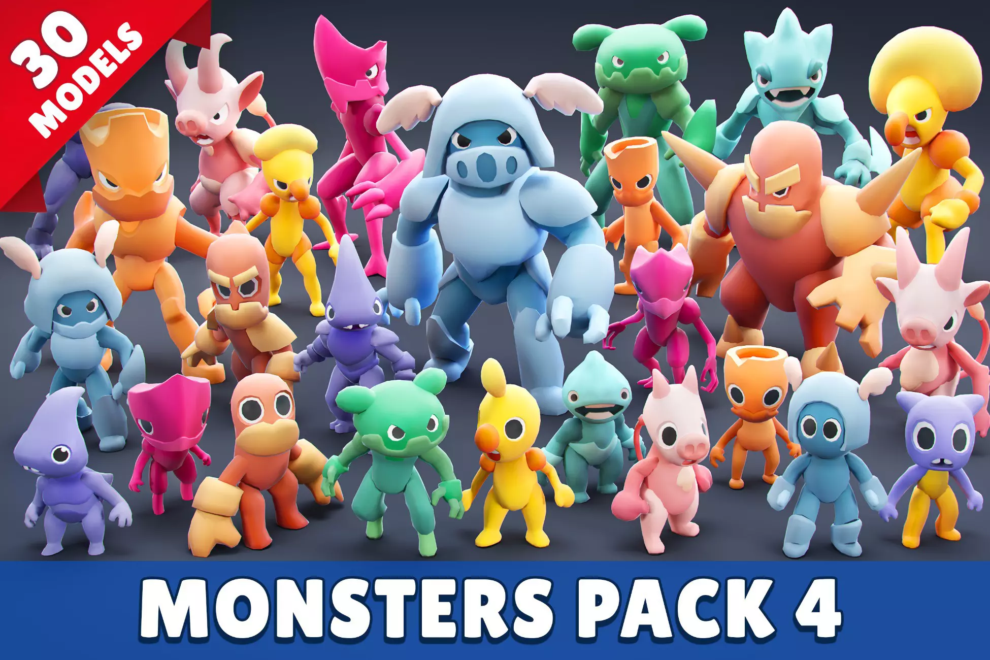 Раздача Monsters Pack 04 на Unity asset store | Пикабу