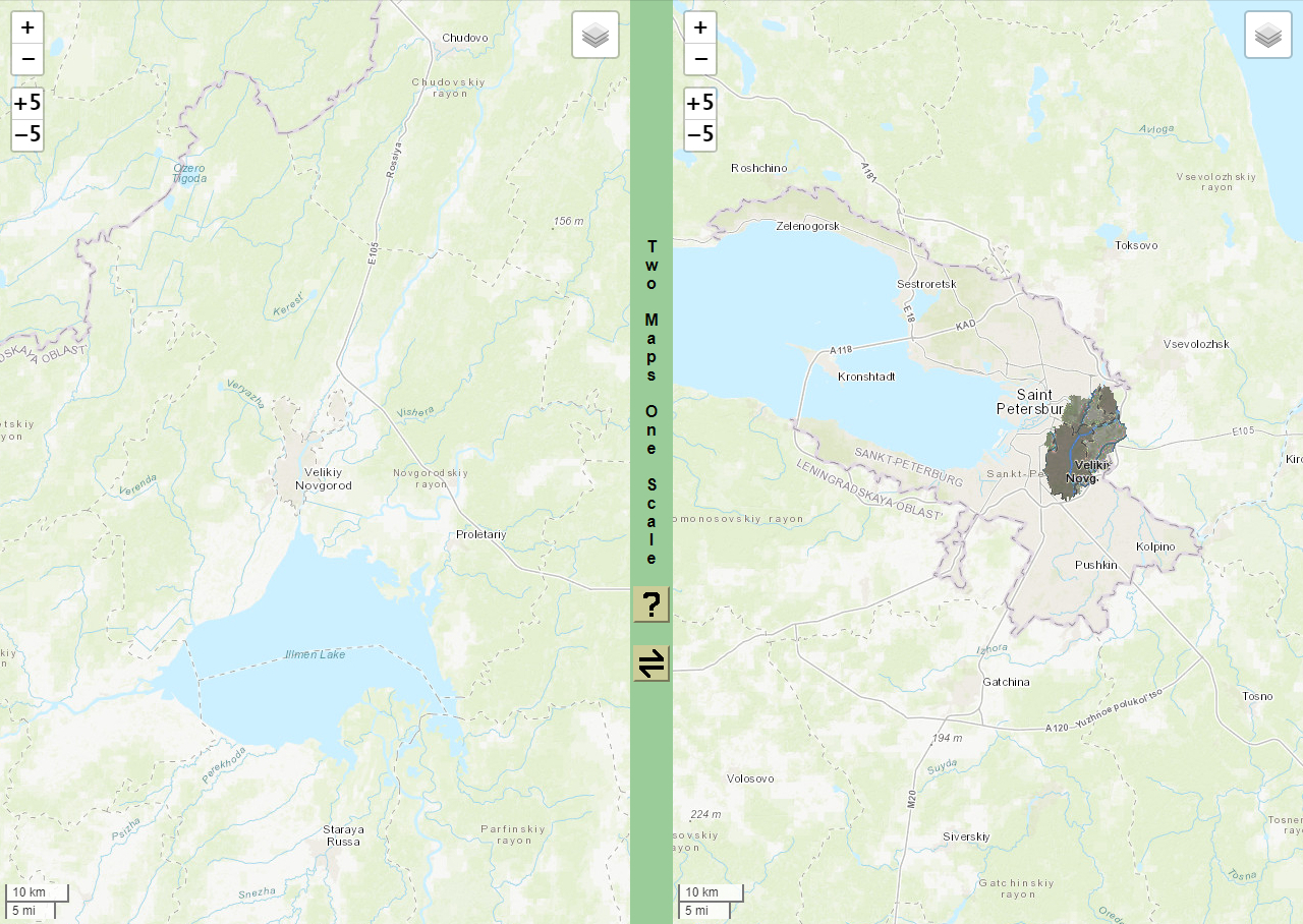 Сравнение размеров русских городов с Санкт-Петербургом | Пикабу