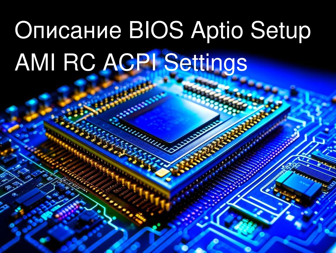 Описание BIOS Aptio Setup AMI RC ACPI Settings | Пикабу