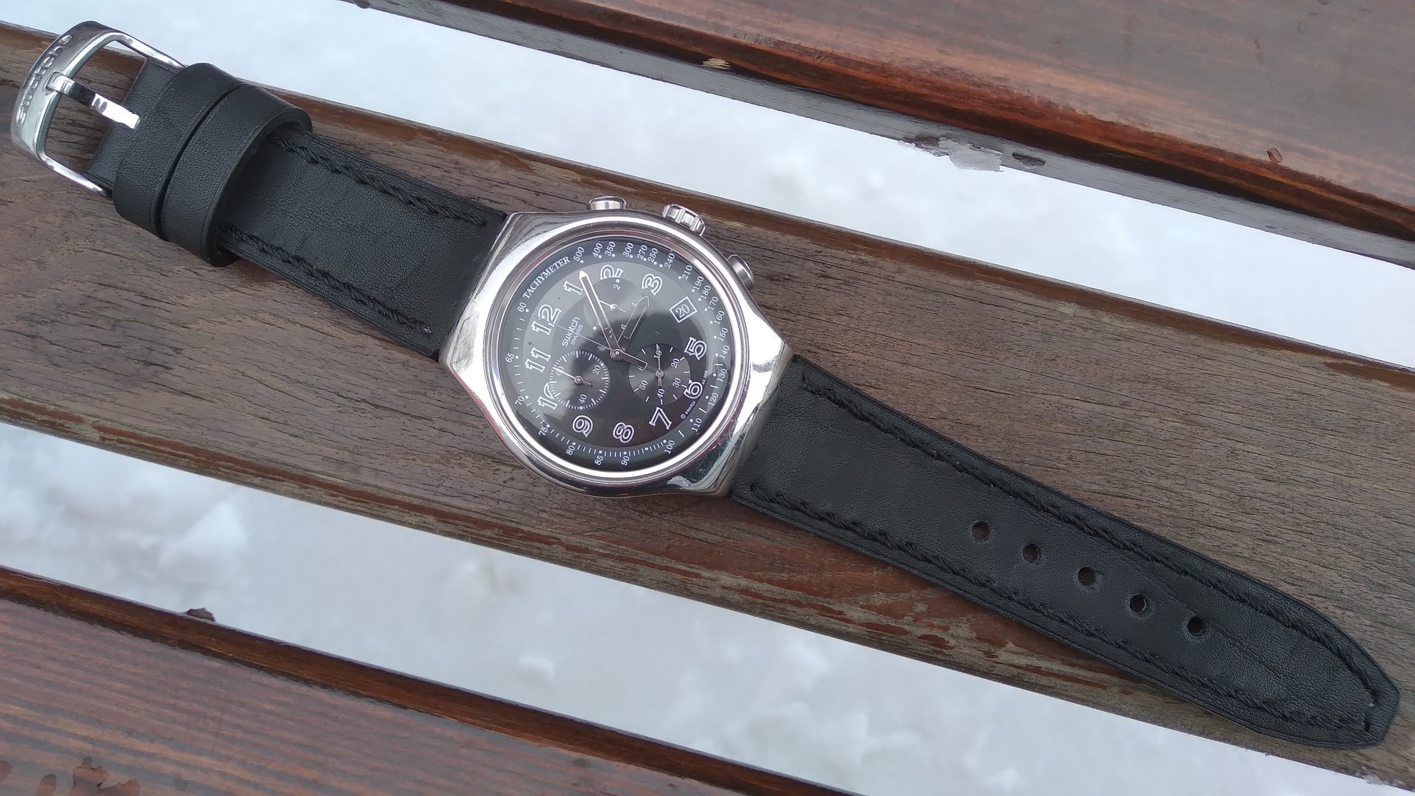 Ремешок для часов Swatch Irony. Чёрный ремешок для часов | Пикабу