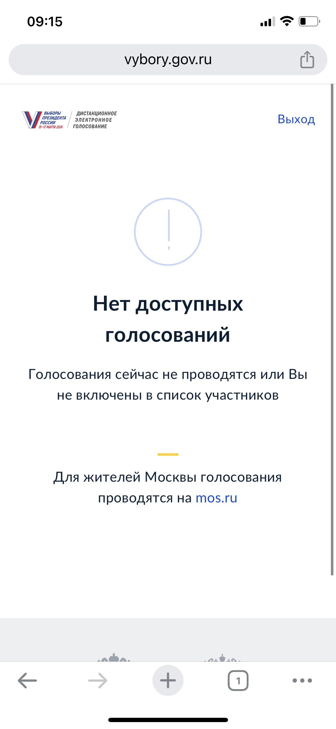 Нет доступных голосований на портале дистанционного электронного голосования  | Пикабу