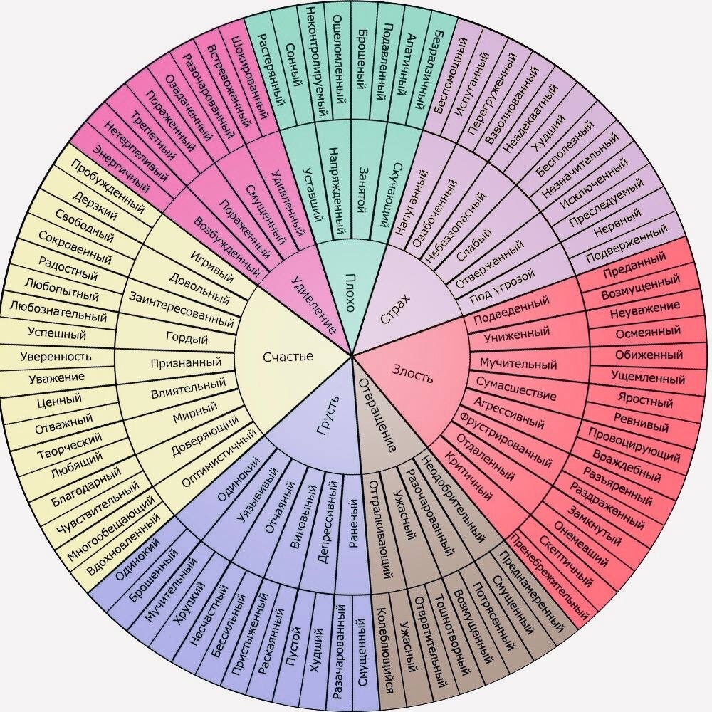 Что такое круг эмоций? | Пикабу