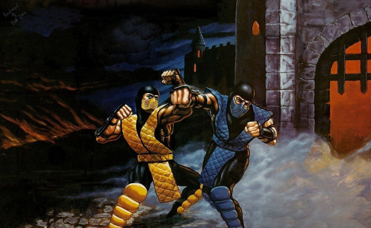 Арты MK из альбома Panini для наклеек Mortal Kombat II из 90-х годов |  Пикабу