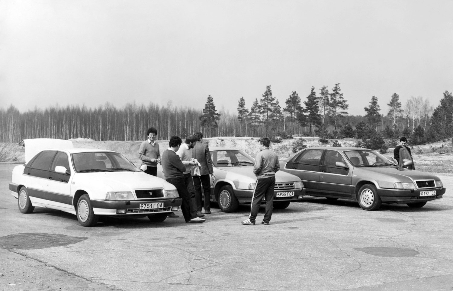 Город Горький, 1988 год. Автополигон ГАЗ. Опытные образцы автомобилей  