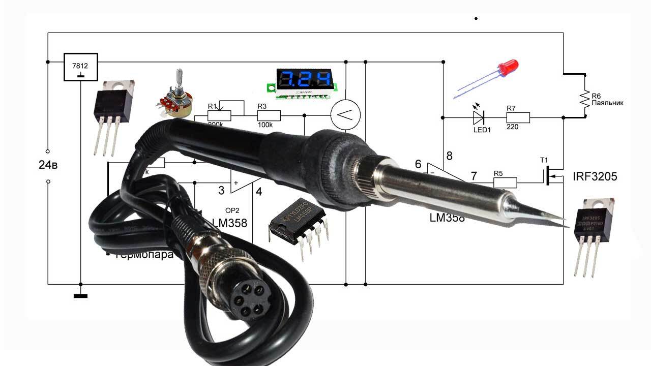 Самодельная паяльная станция на LM358 и MOSFET | Пикабу