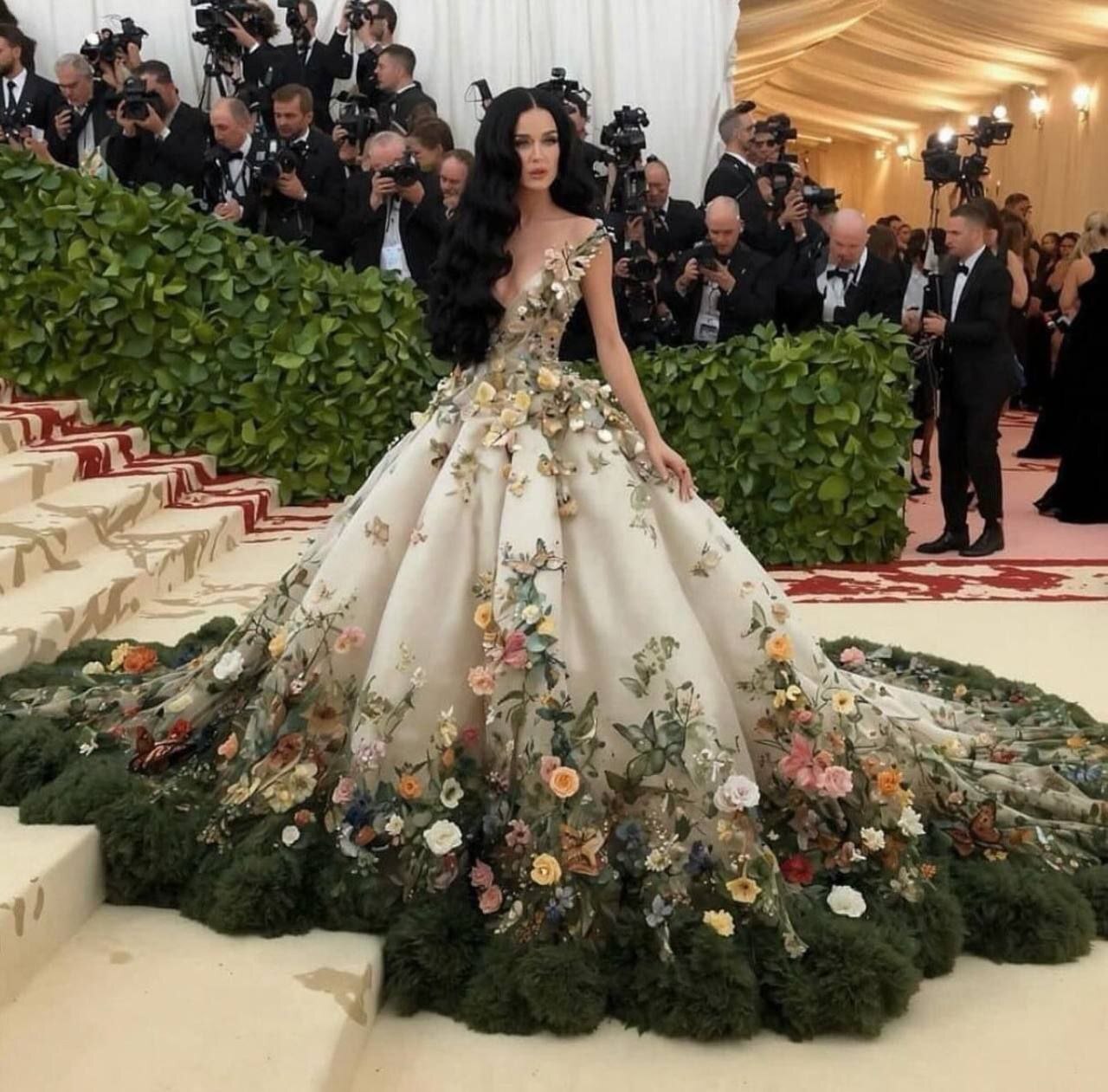 Нейросеть нарядила Рианну и Кэти Перри на Met Gala! | Пикабу