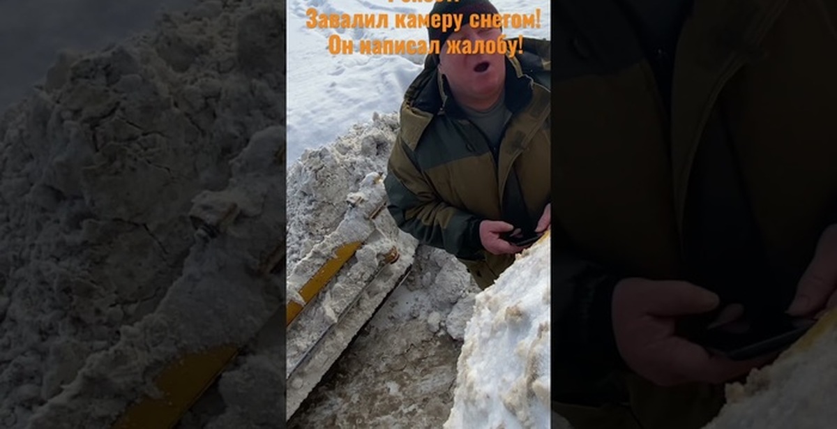 Завалил видео. Тракторист Михалыч. Снег на камере