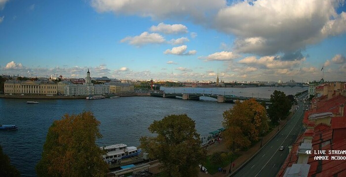 Санкт-Петербург таймлапс. Рубцовско Дворцовый мост осень. Таймлапс СПБ С замершим.